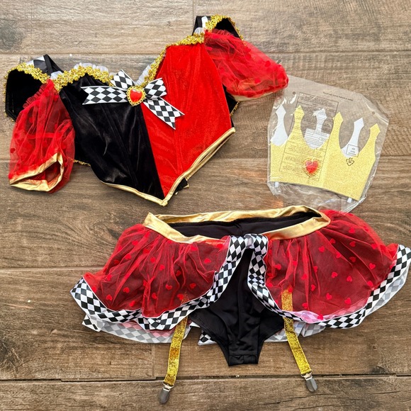 Leg Avenue Dresses & Skirts - Leg Avenue Women Wicked Wonderland Queen 3pc Costume (87138),Red, M